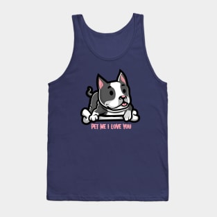 Happiness is being loved by a pit bull. Once you go pit, you never quit. Tank Top
